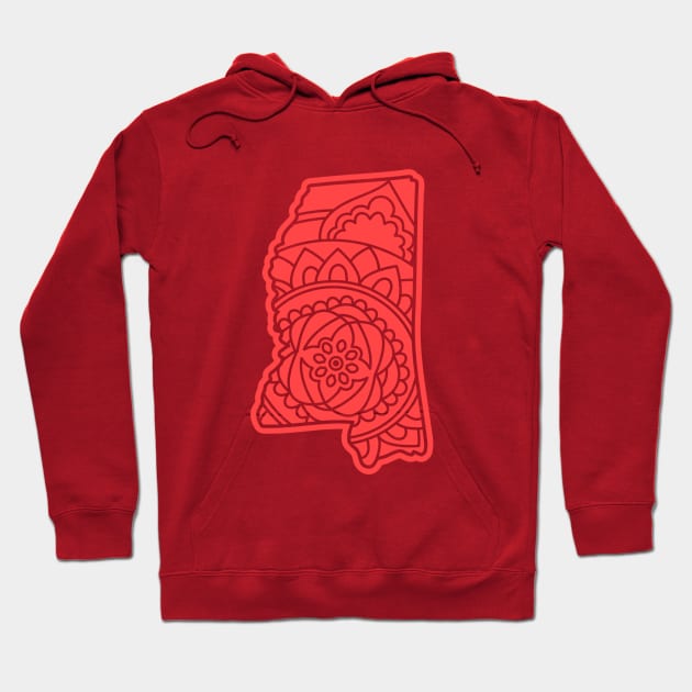 Mississippi state mandala map stroke Hoodie by MARCHY